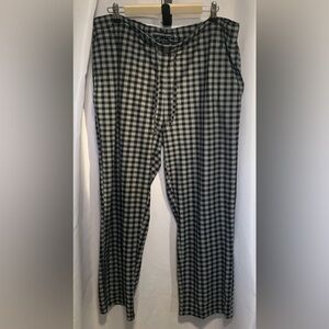 Nautica Men's Black and Blue Plaid PJ Pants Sleepwear Bottoms Large Pockets